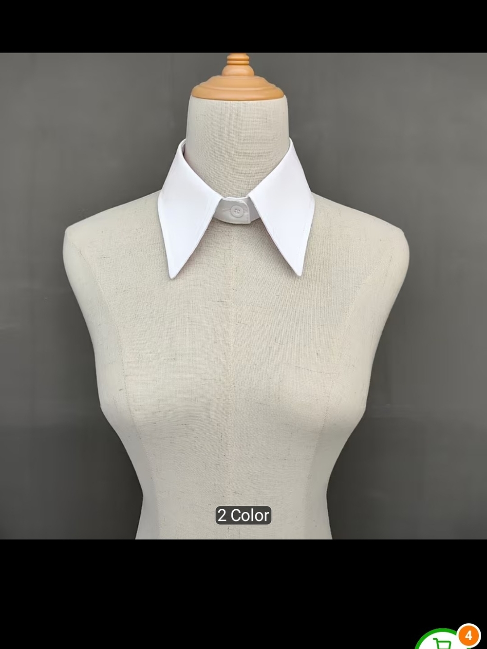 Detachable White Pointed Shirt Collar - Women's Top Accessory